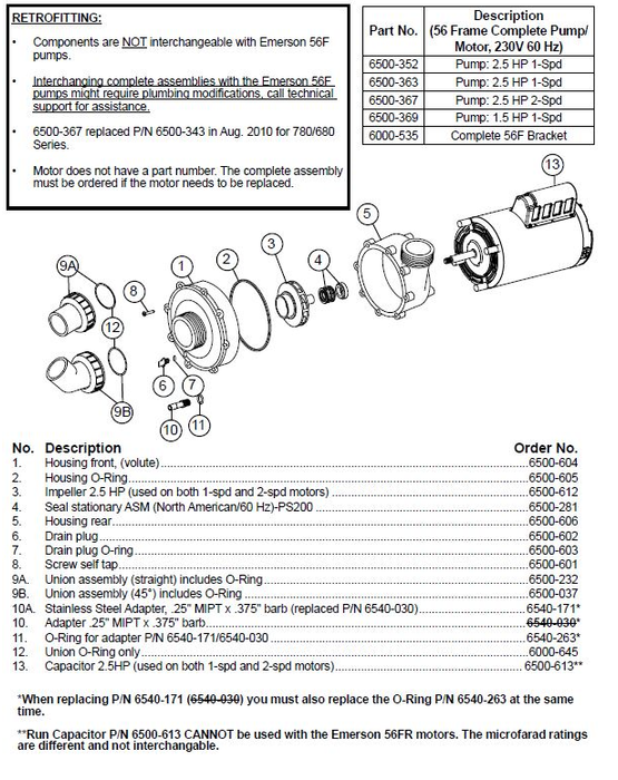 Hot Tub Parts - Sundance Spas Jacuzzi Pump Freeze Line Barb Adapter (P/N: 6540-171)