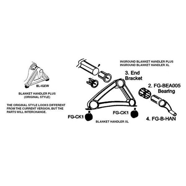 Pool Parts - Feherguard Solar Blanket Roller Handle (P/N: FG-B-HANC)